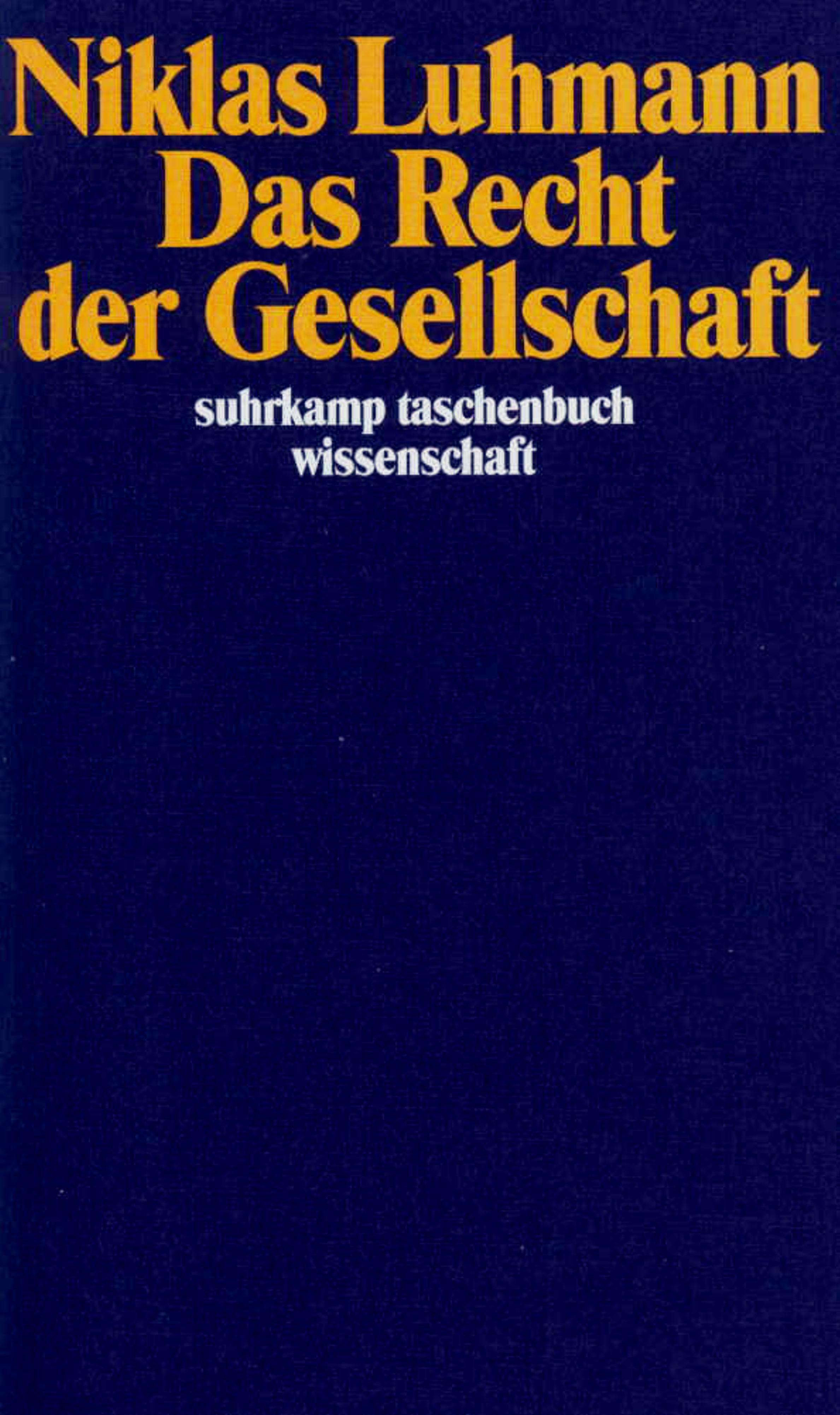 Vorderes Coverbild Das Recht der Gesellschaft