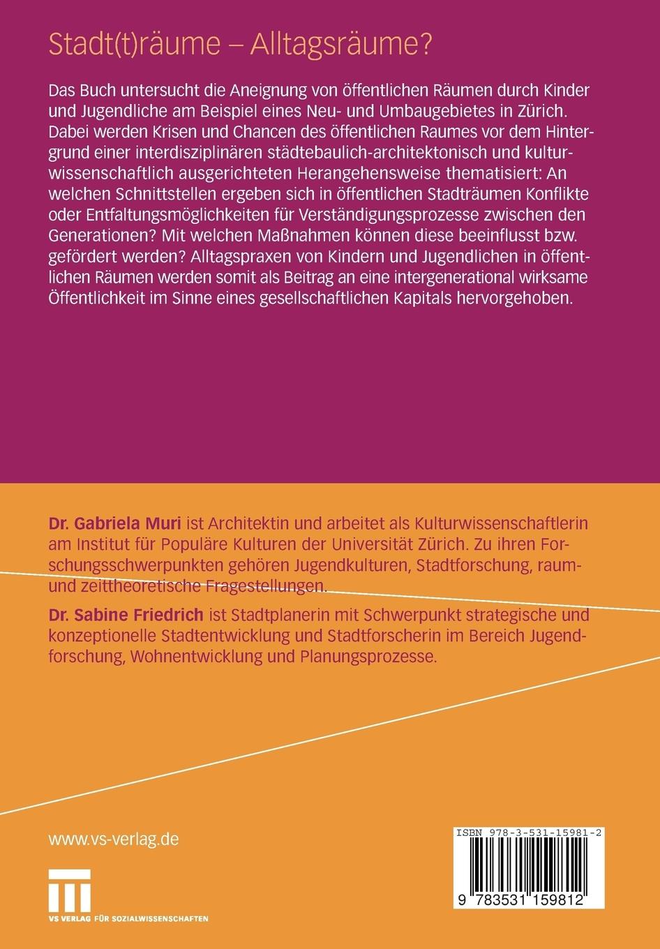 Rückseitencover Stadt(t)räume - Alltagsräume?