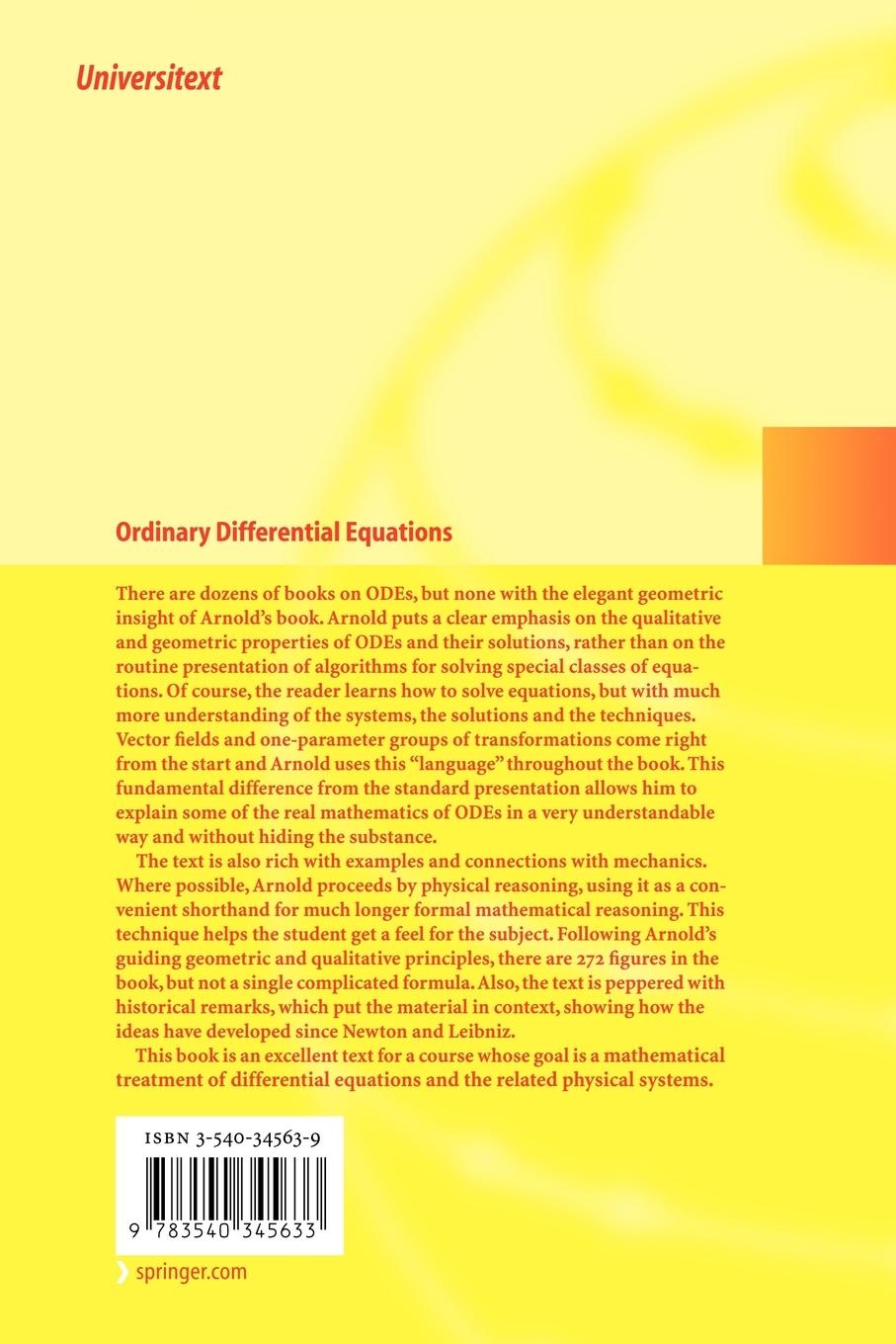 Rückseitencover Ordinary Differential Equations