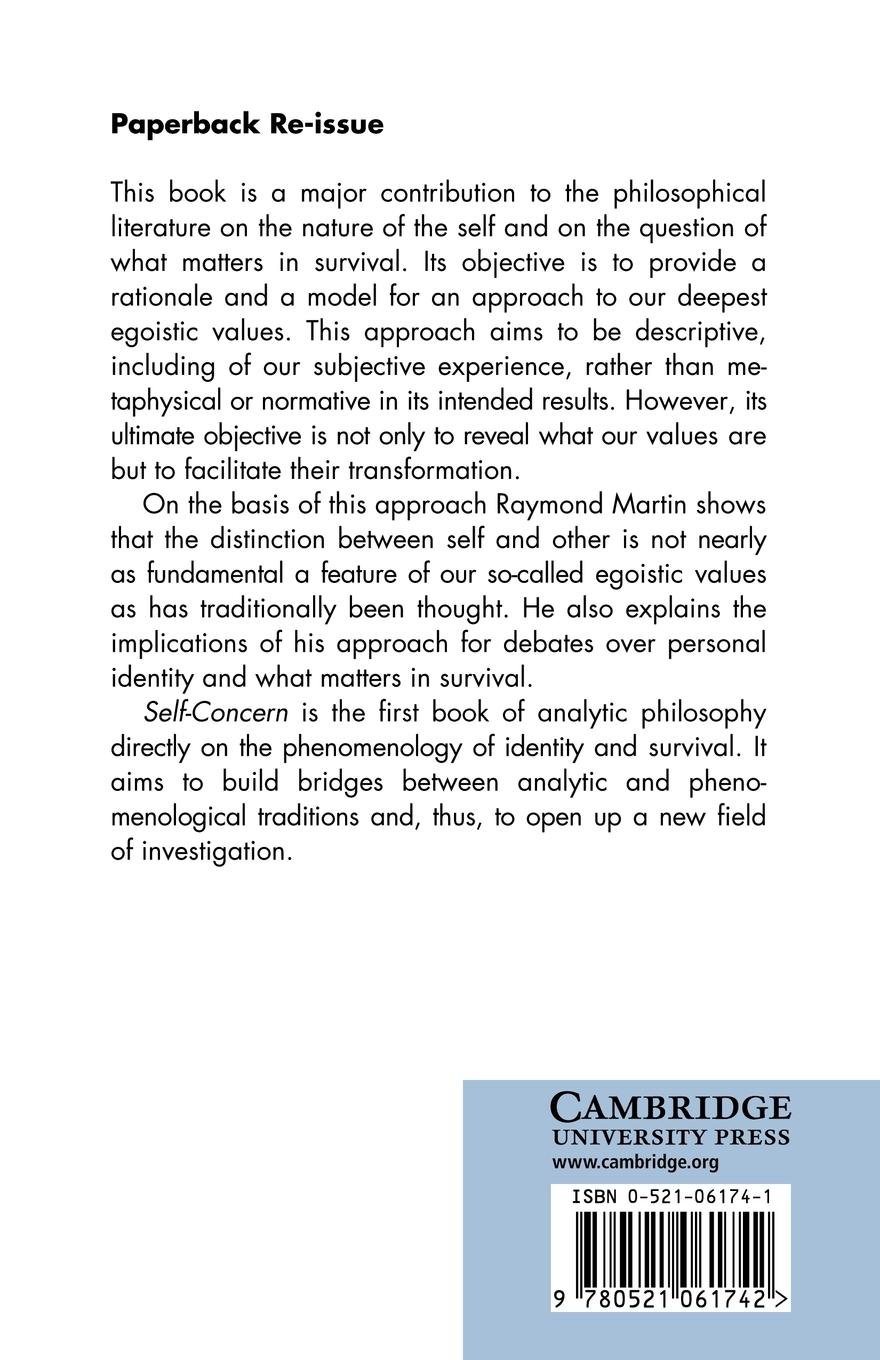 Rückseitencover Self-Concern