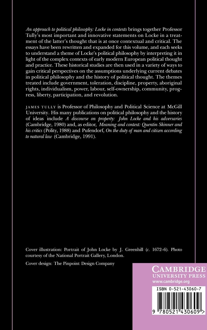 Rückseitencover An Approach to Political Philosophy