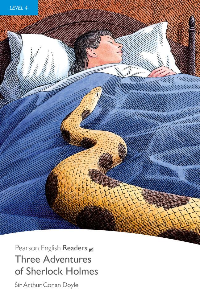Vorderes Coverbild Penguin Readers Level 4 Three Adventures of Sherlock Holmes