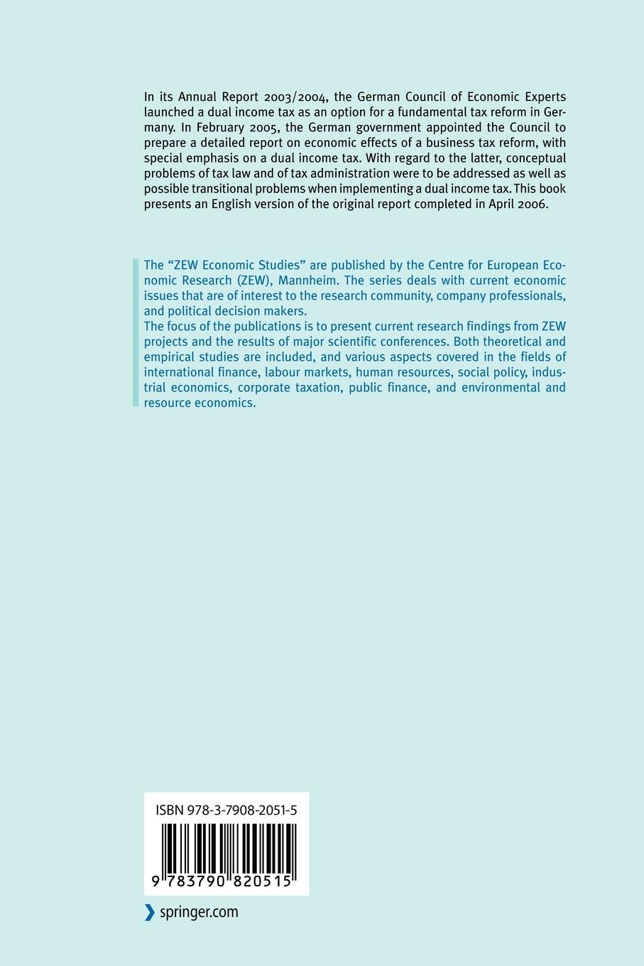 Rückseitencover Dual Income Tax