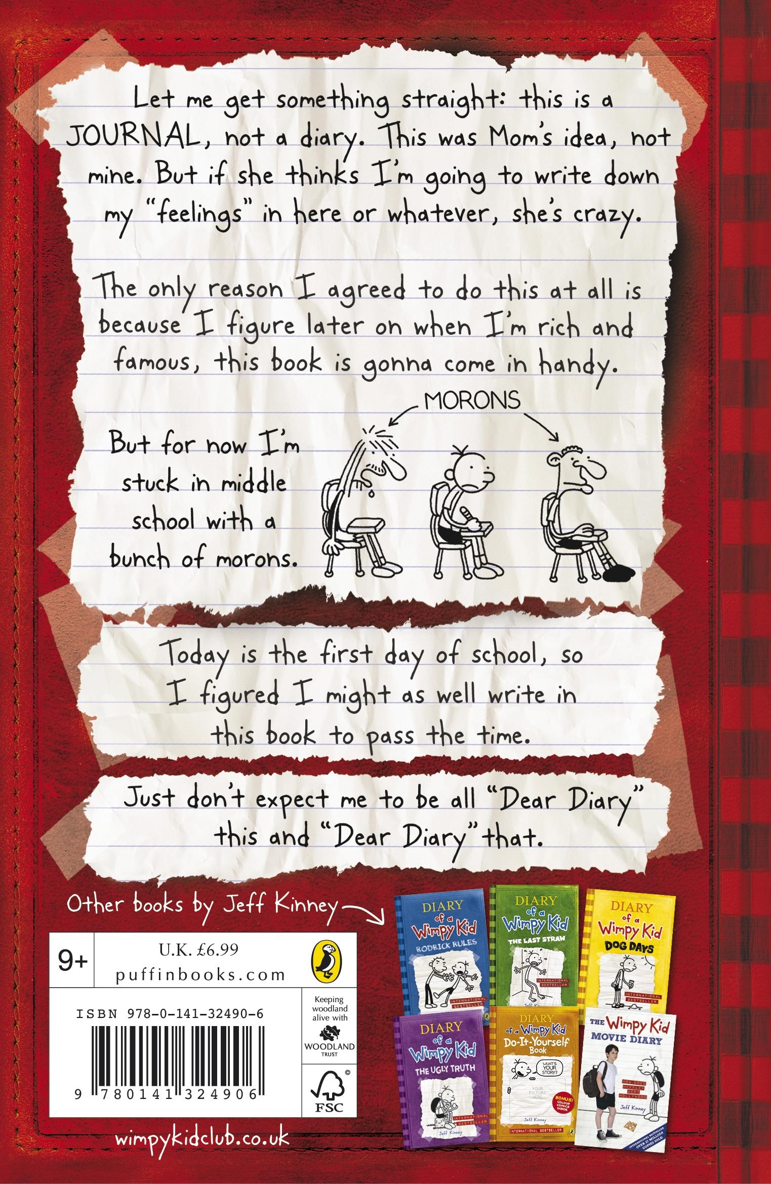 Rückseitencover Diary of a Wimpy Kid 01