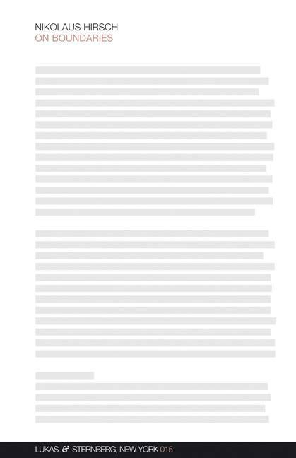 Vorderes Coverbild On Boundaries