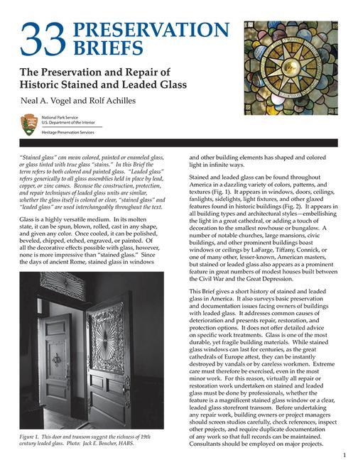 Vorderes Coverbild The Preservation and Repair of Historic Stained and Leaded Glass