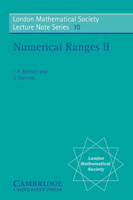 Vorderes Coverbild Numerical Ranges II