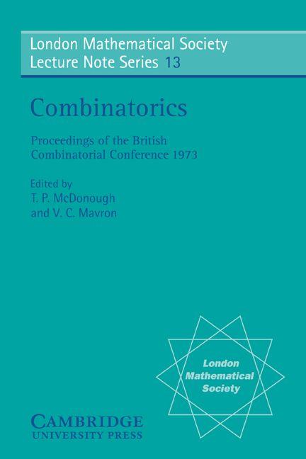 Vorderes Coverbild Combinatorics