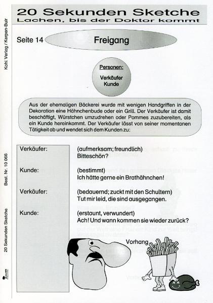 Beispielinhalt (Bild) 20 ganz kurze Mini-Sketche