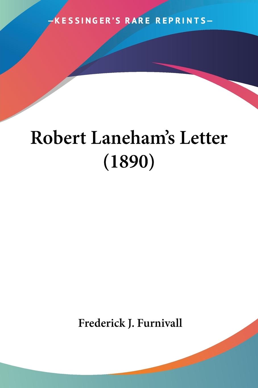 Vorderes Coverbild Robert Laneham's Letter (1890)
