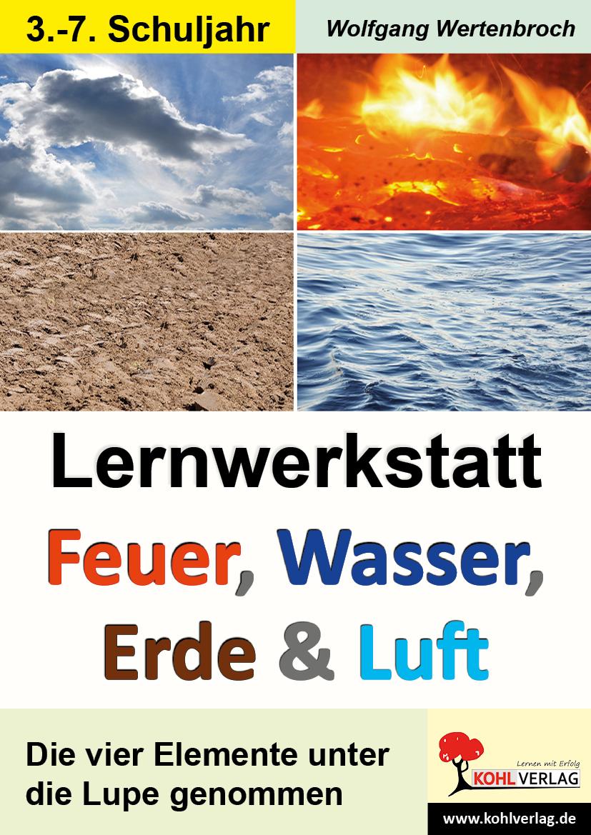 Vorderes Coverbild Lernwerkstatt - Feuer, Wasser, Erde und Luft