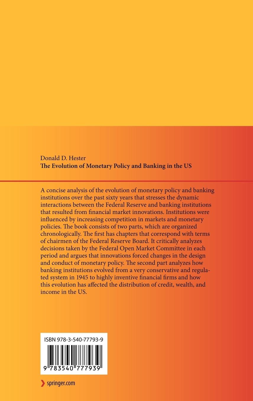 Rückseitencover The Evolution of Monetary Policy and Banking in the US
