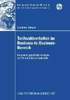 Vorderes Coverbild Tarifwahlverhalten im Business-to-Business-Bereich