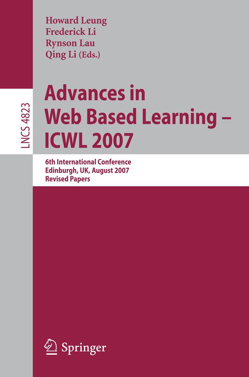 Vorderes Coverbild Advances in Web Based Learning - ICWL 2007