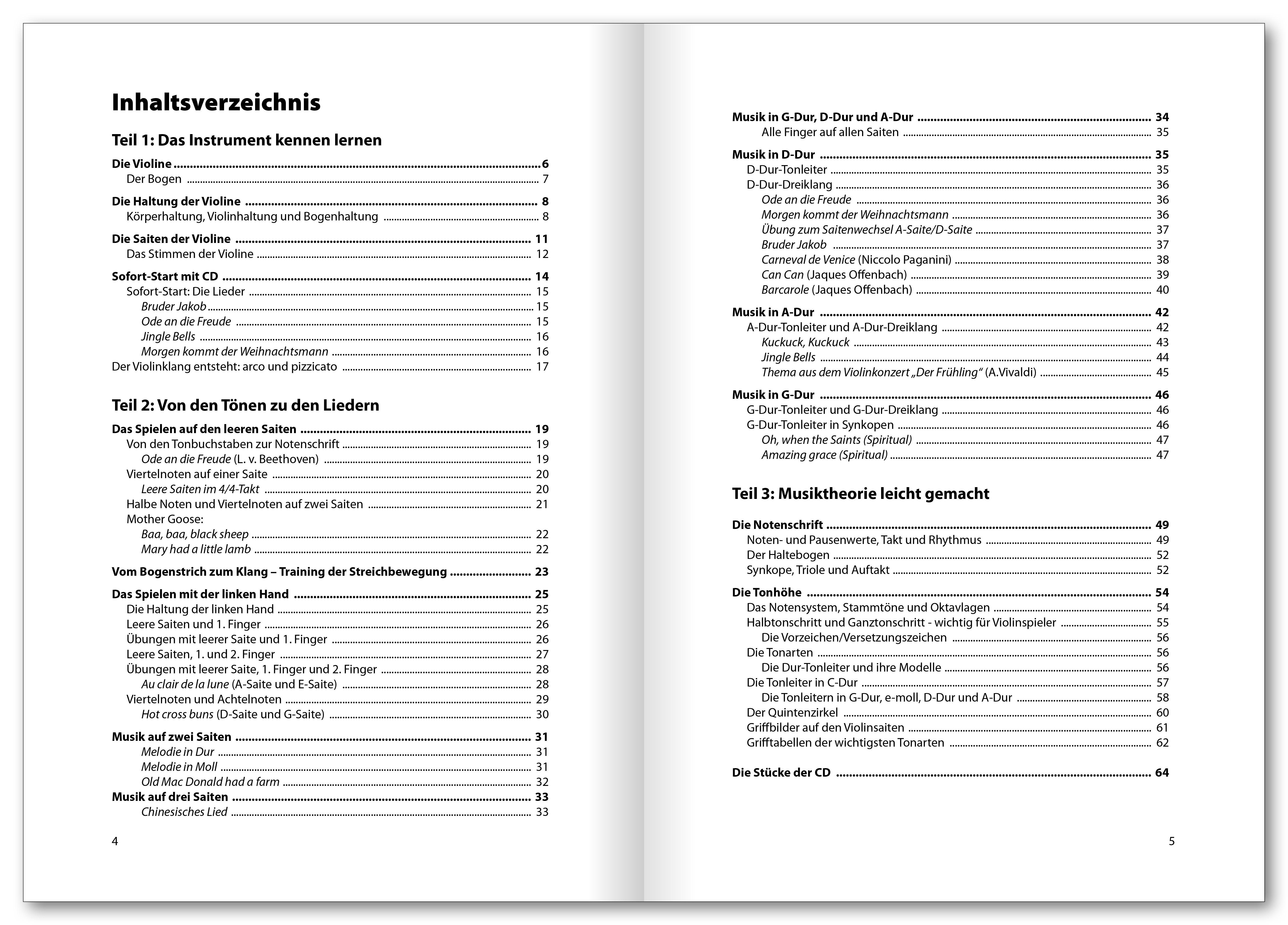 Beispielinhalt (Bild) Violin Basics