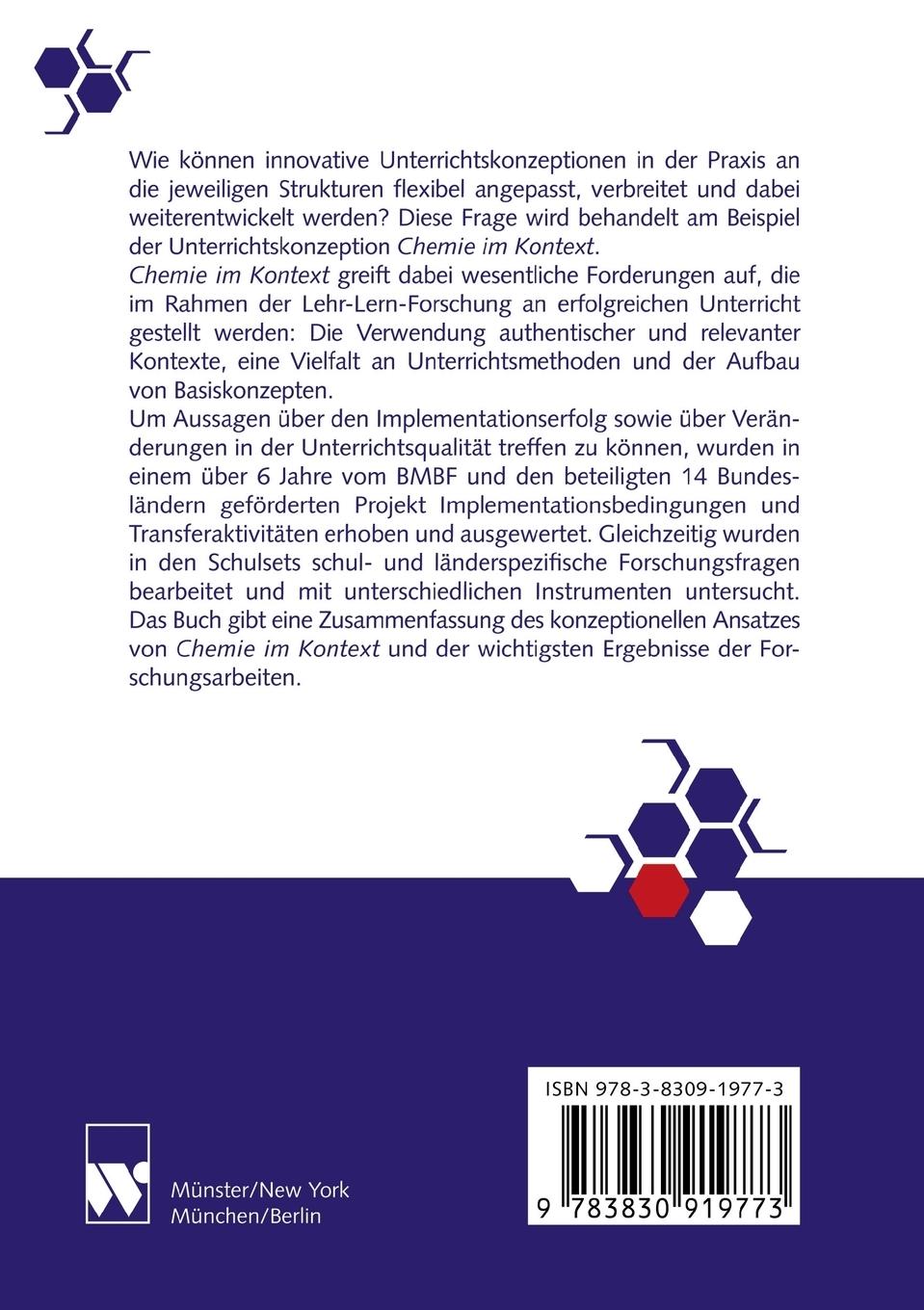 Rückseitencover Chemie im Kontext