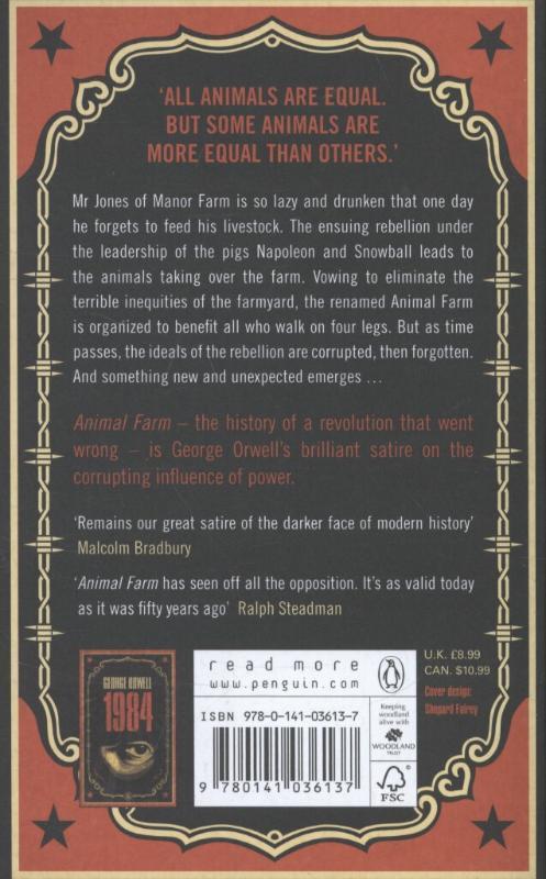 Rückseitencover Animal Farm