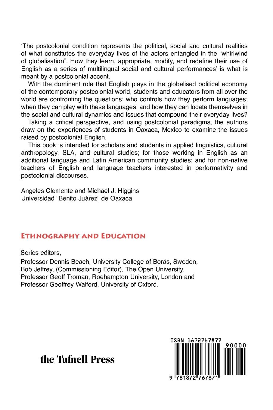 Rückseitencover Performing English with a Postcolonial Accent