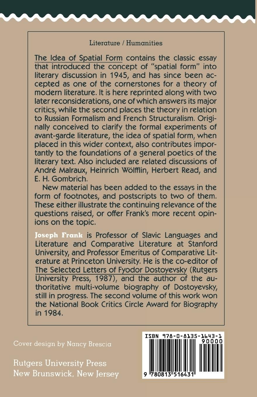Rückseitencover The Idea of Spatial Form