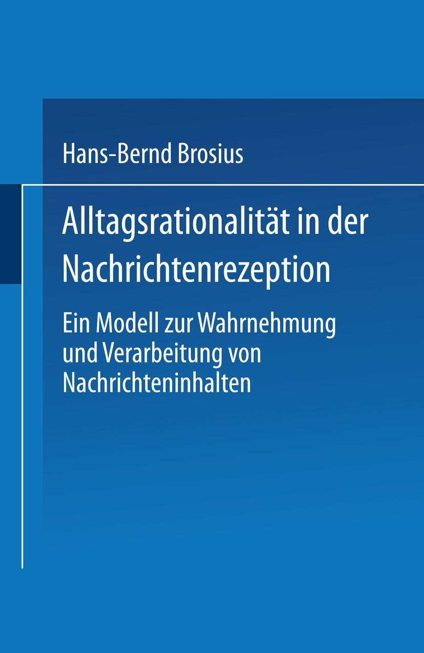 Vorderes Coverbild Alltagsrationalität in der Nachrichtenrezeption