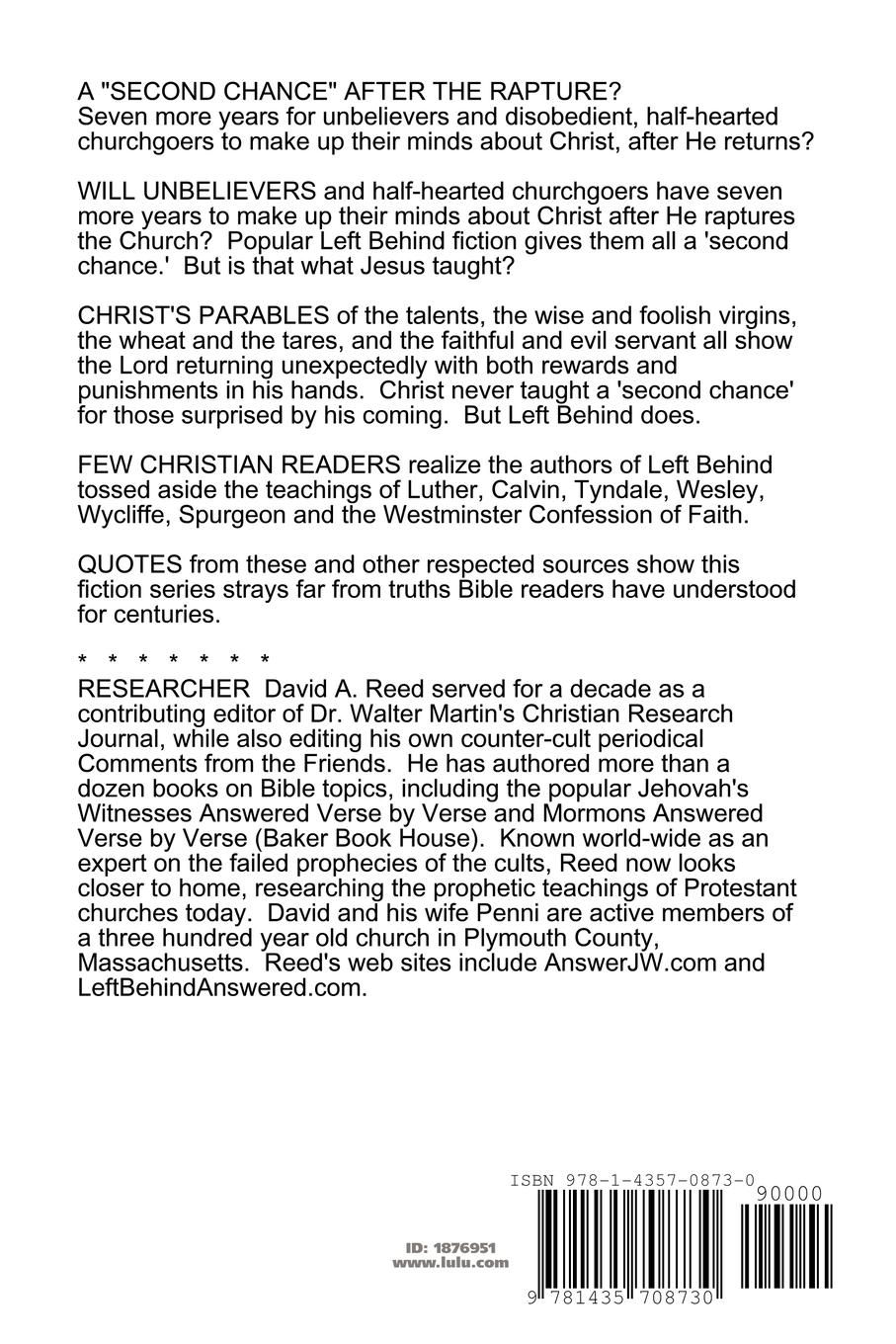 Rückseitencover LEFT BEHIND Answered Verse by Verse