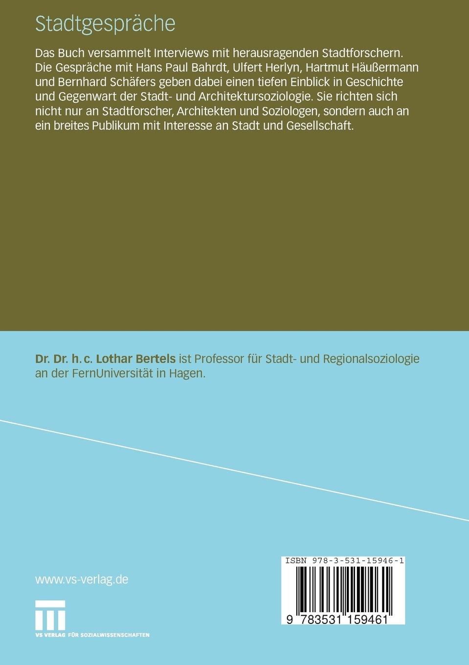 Rückseitencover Stadtgespräche