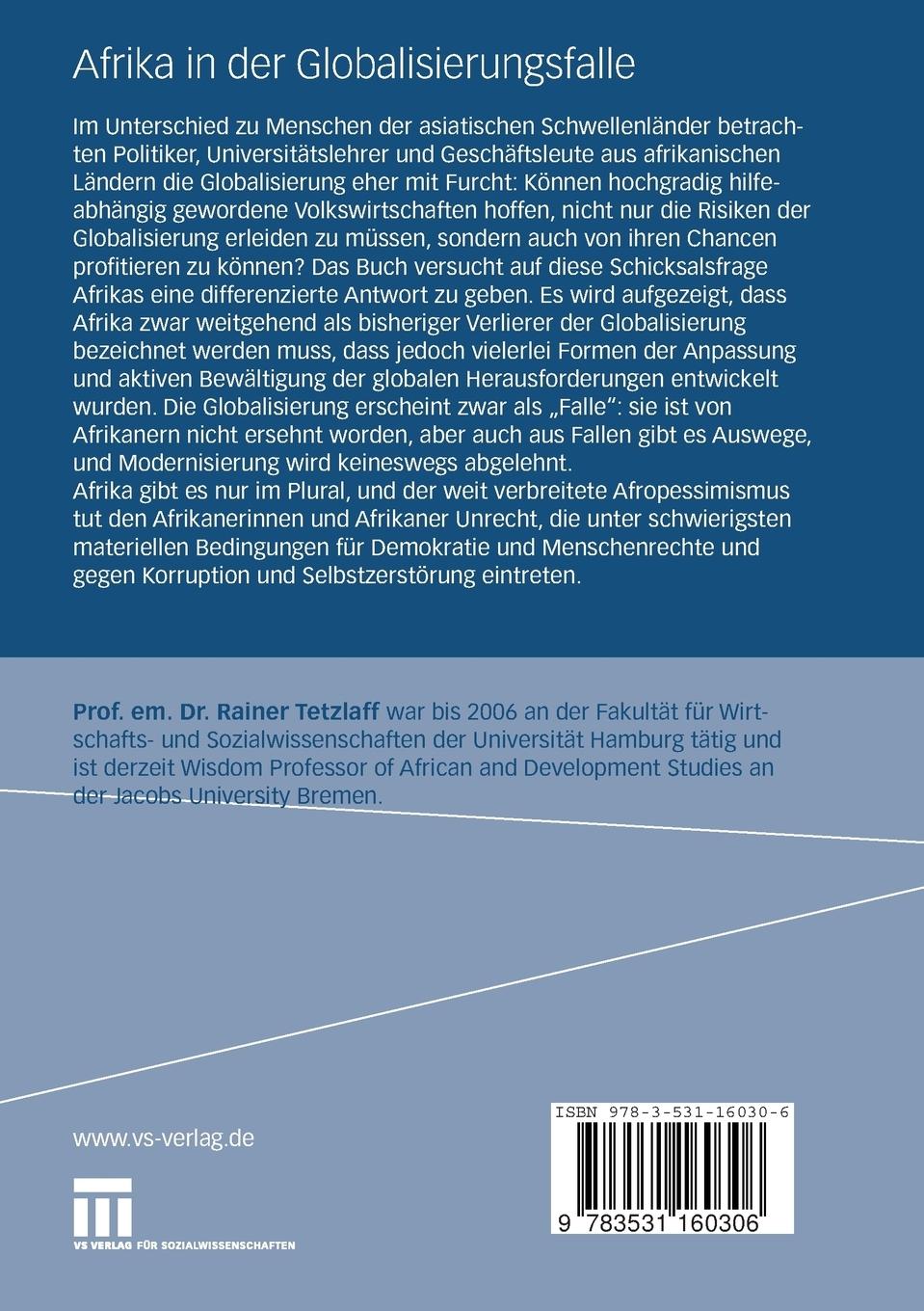 Rückseitencover Afrika in der Globalisierungsfalle
