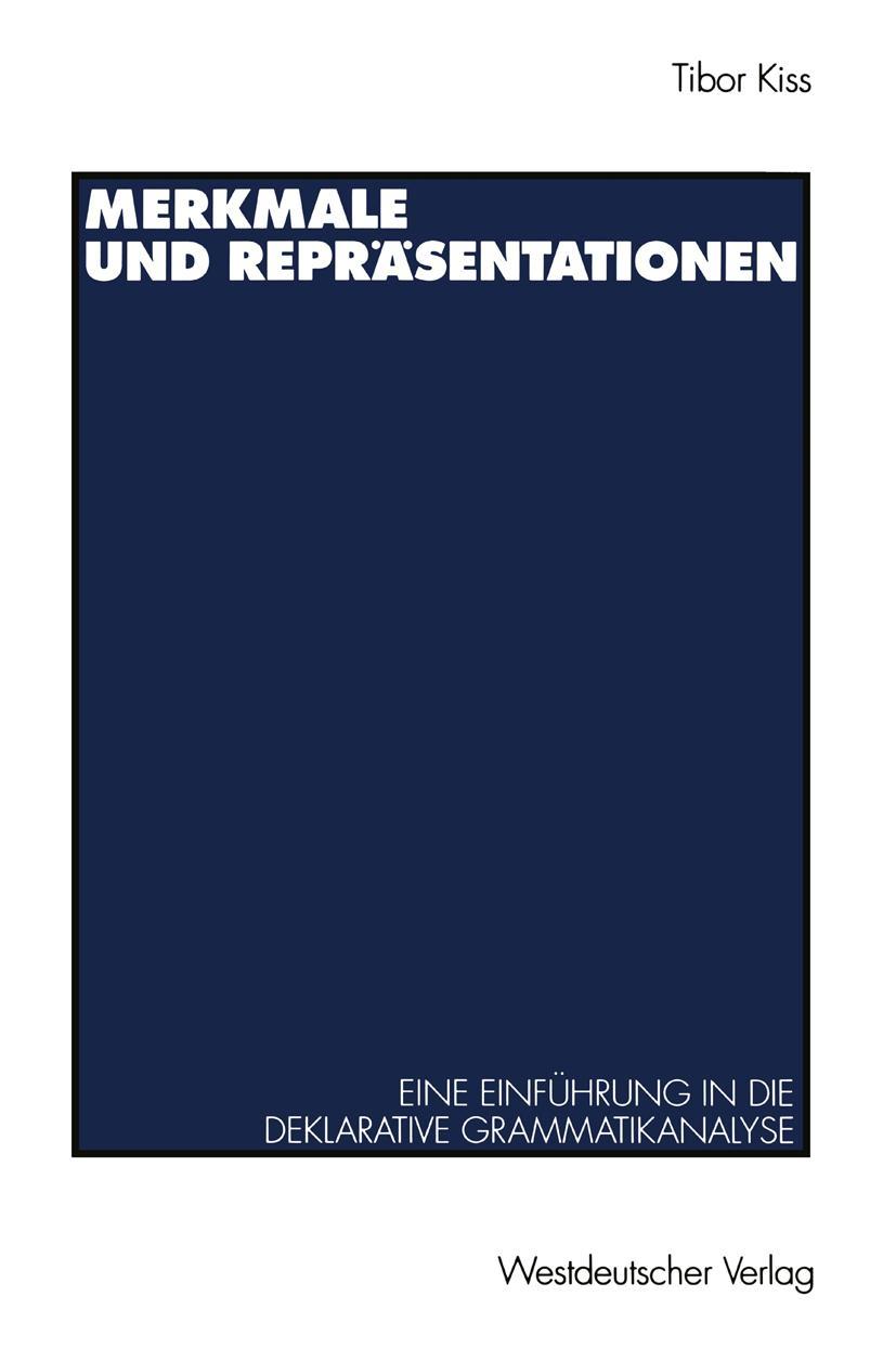 Vorderes Coverbild Merkmale und Repräsentationen