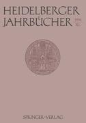 Vorderes Coverbild Heidelberger Jahrbücher