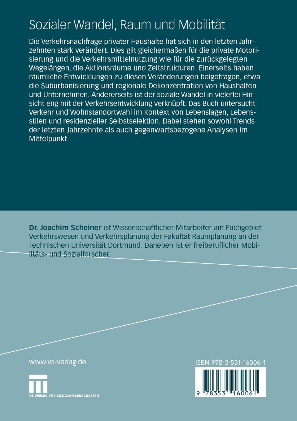 Rückseitencover Sozialer Wandel, Raum und Mobilität