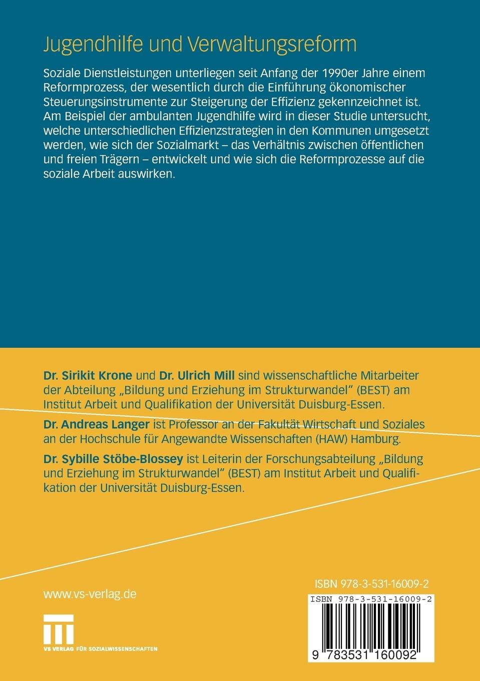 Rückseitencover Jugendhilfe und Verwaltungsreform