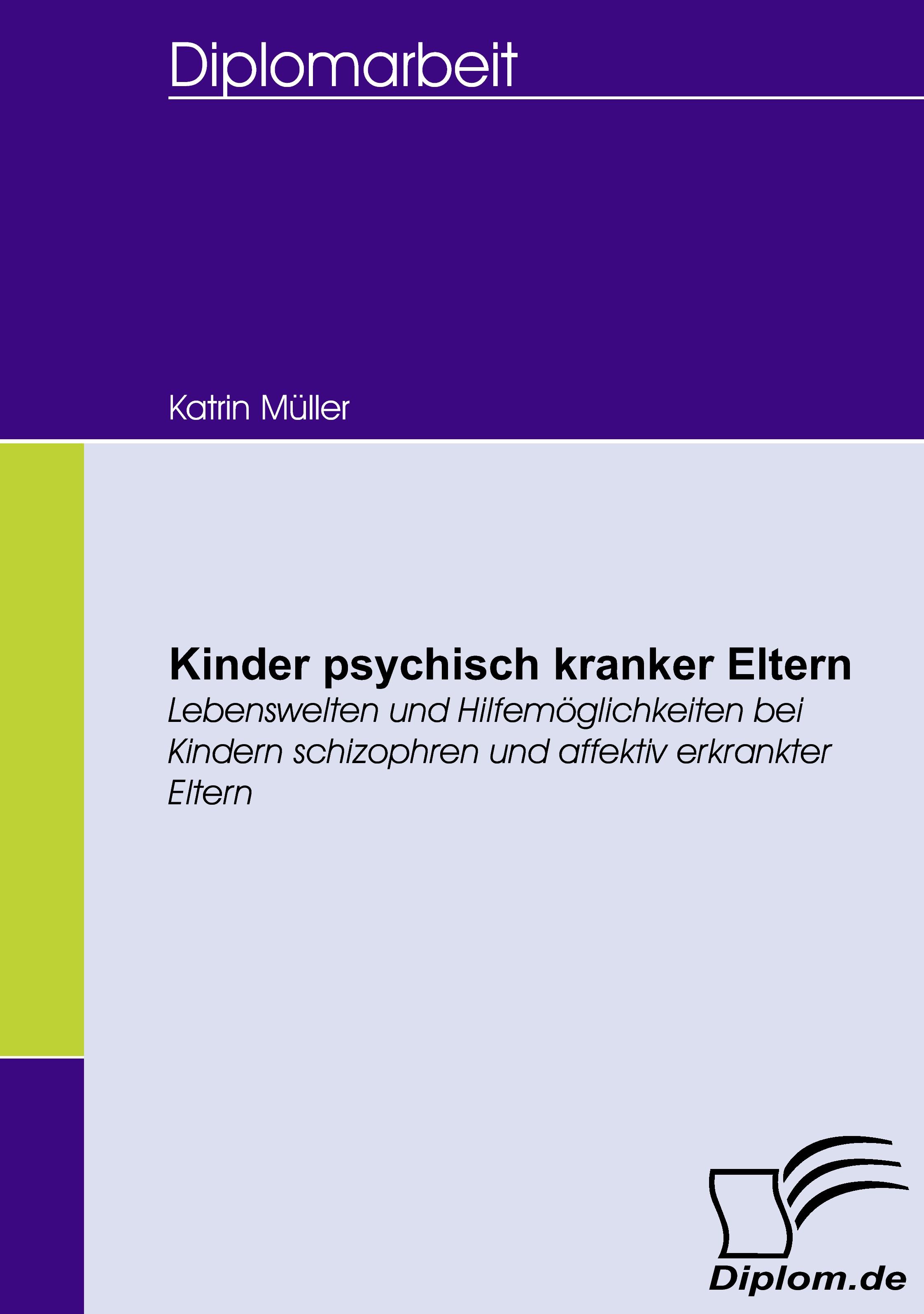 Vorderes Coverbild Kinder psychisch kranker Eltern