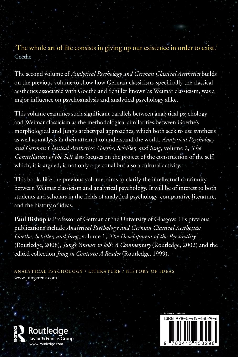 Rückseitencover Analytical Psychology and German Classical Aesthetics