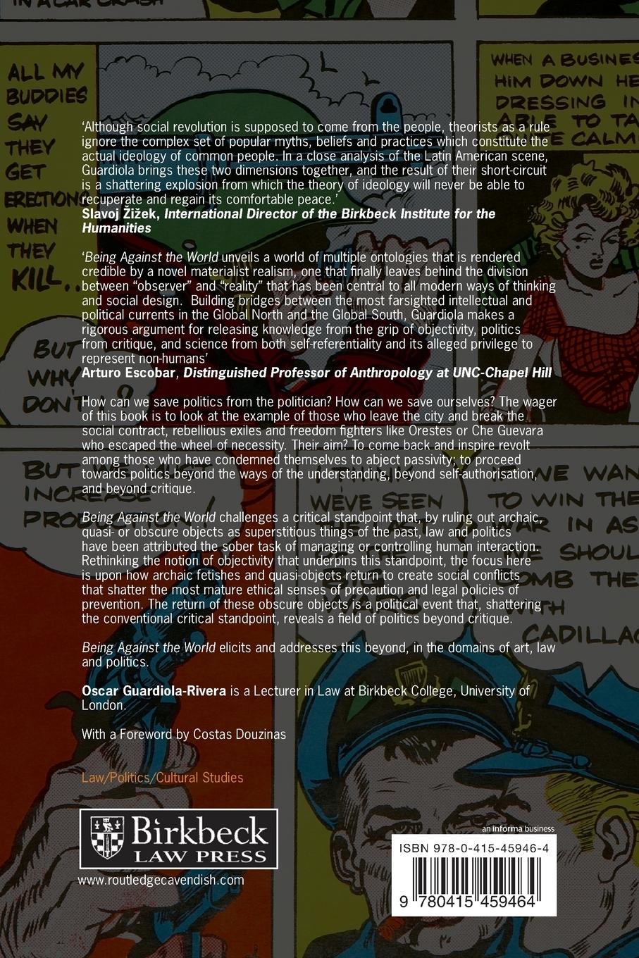 Rückseitencover Being Against the World