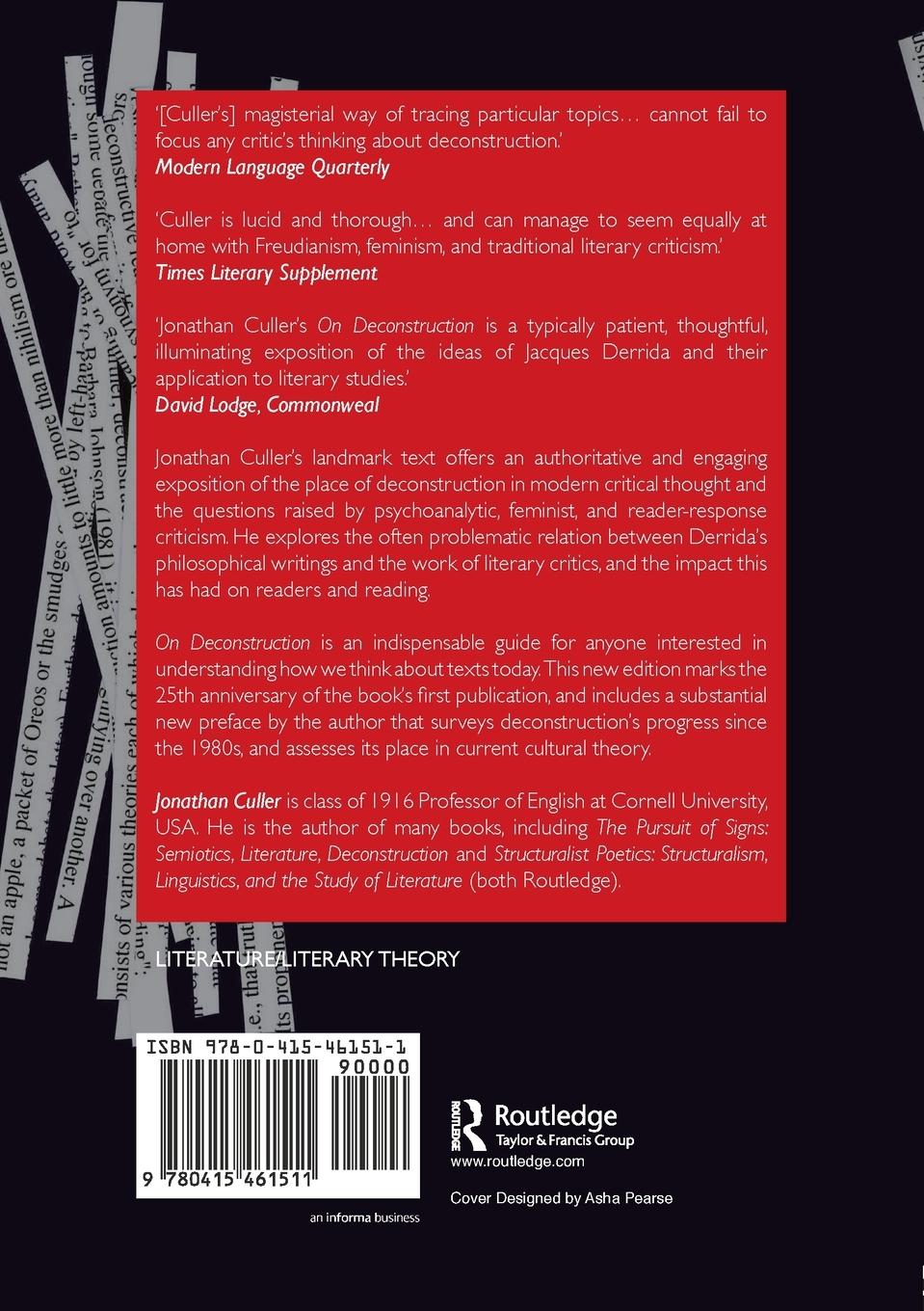 Rückseitencover On Deconstruction