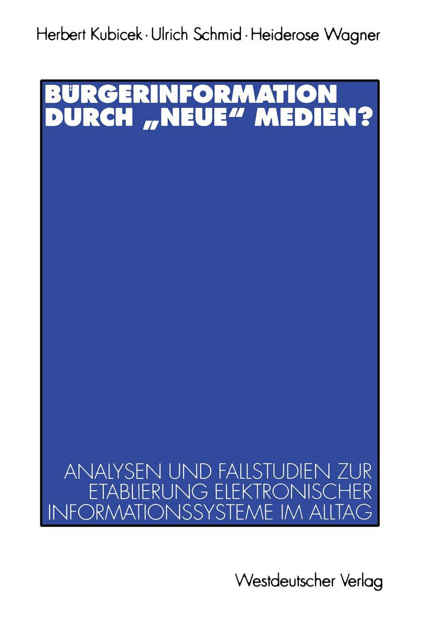 Vorderes Coverbild Bürgerinformation durch "neue" Medien?