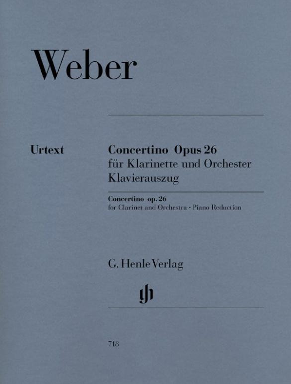 Vorderes Coverbild Weber, Carl Maria von - Concertino op. 26 für Klarinette und Orchester