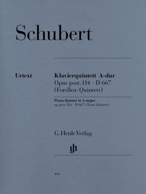 Vorderes Coverbild Quintett A-dur op. post. 114 D 667 für Klavier, Violine, Viola, Violoncello und Kontrabass [Forellenquintett]