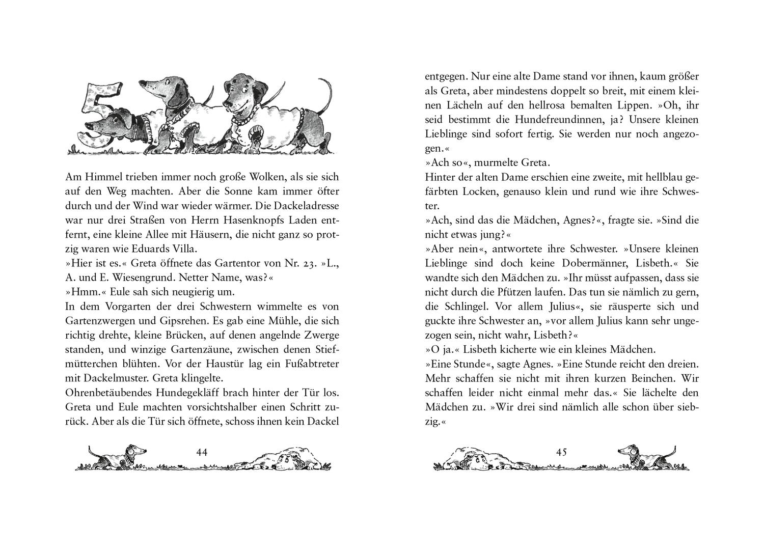Beispielinhalt (Bild) Greta und Eule, Hundesitter