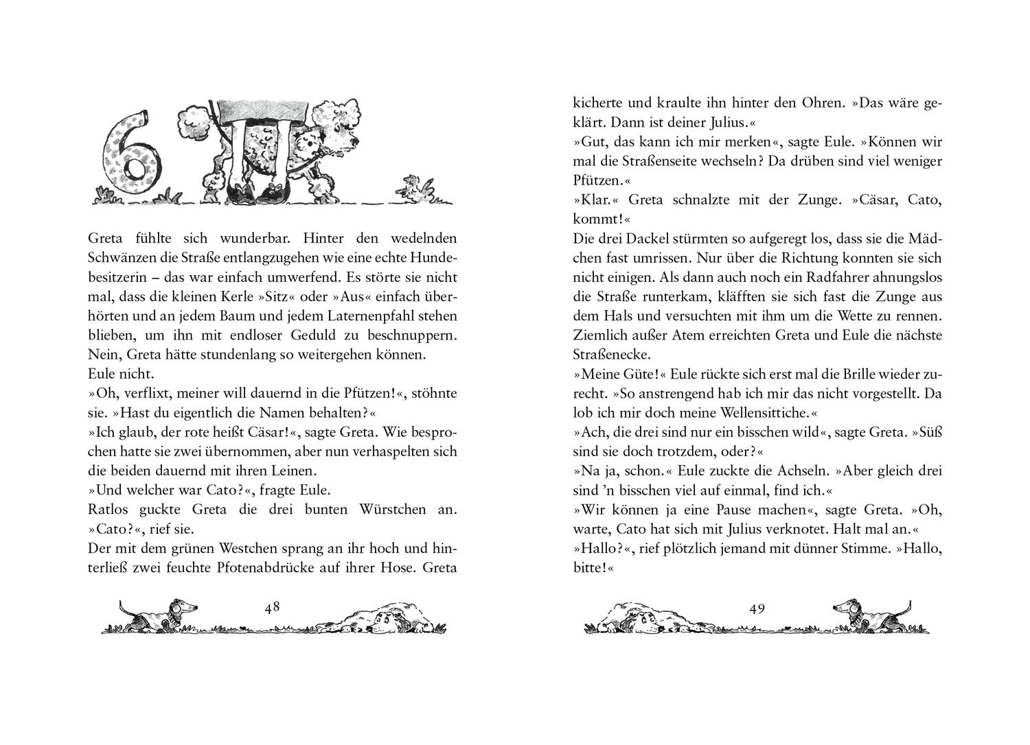 Beispielinhalt (Bild) Greta und Eule, Hundesitter