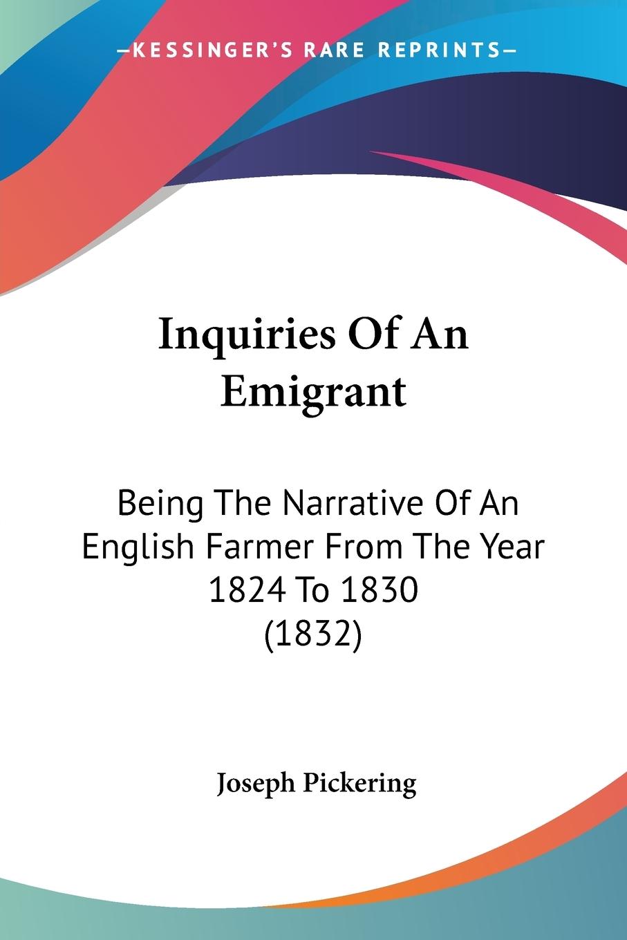 Vorderes Coverbild Inquiries Of An Emigrant