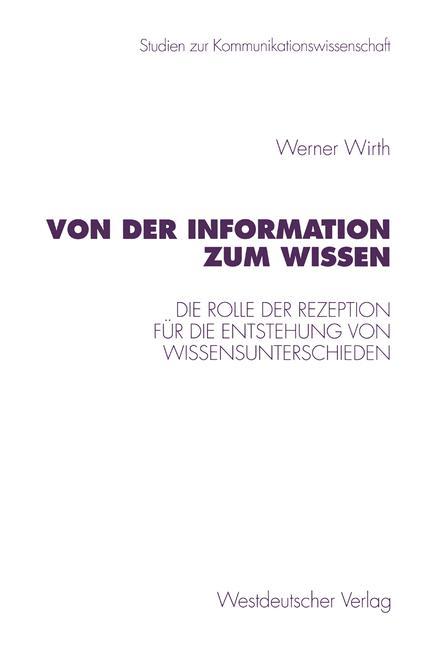 Vorderes Coverbild Von der Information zum Wissen