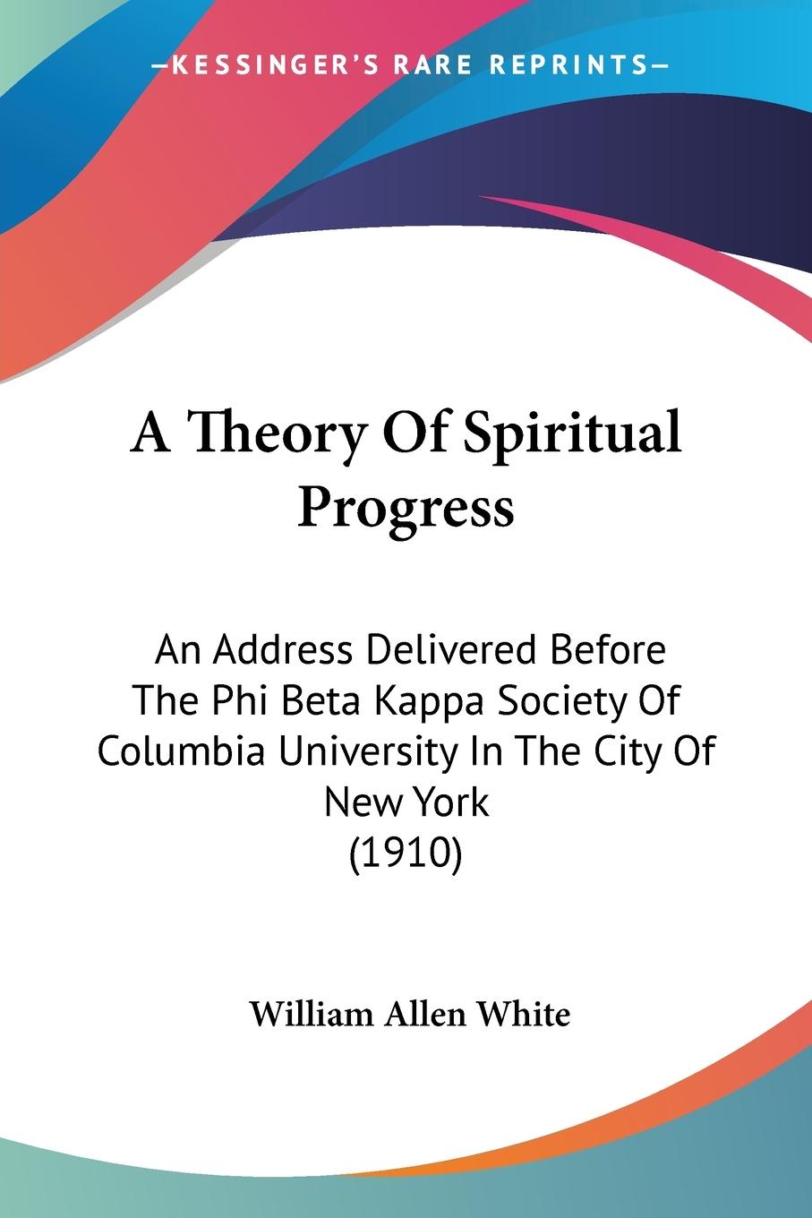Vorderes Coverbild A Theory Of Spiritual Progress