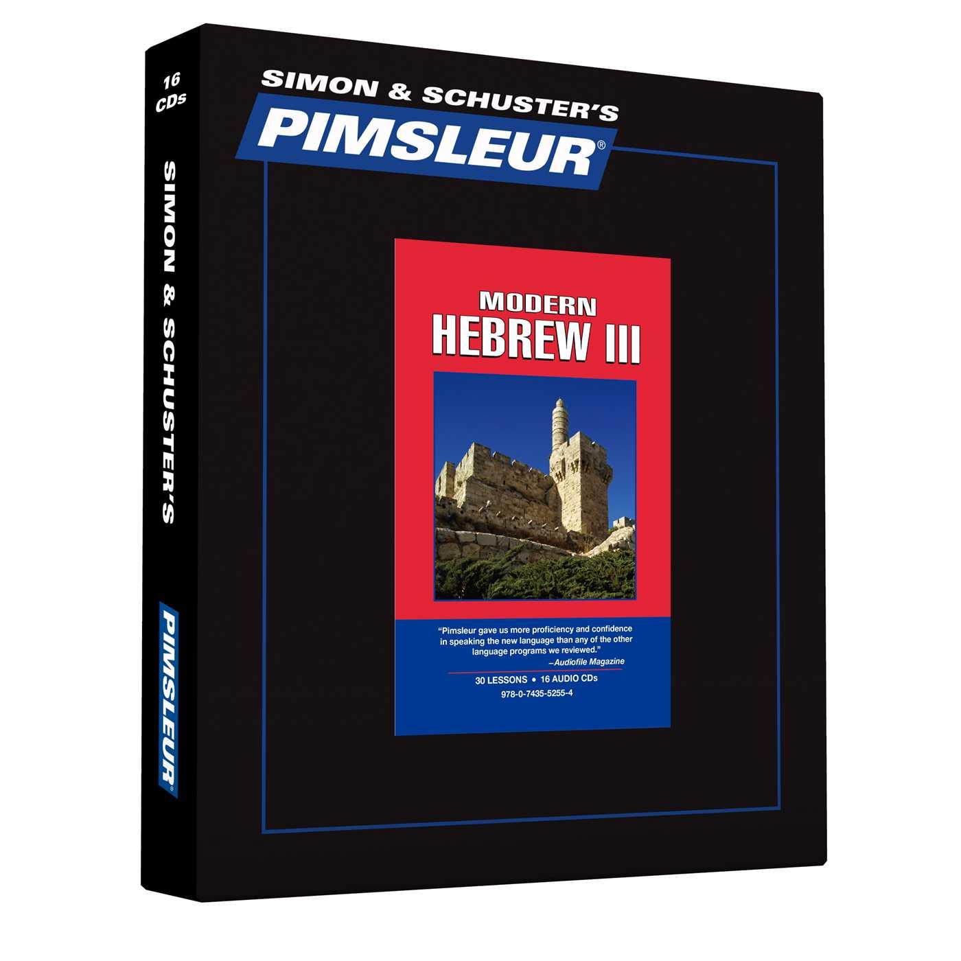Vorderes Coverbild Pimsleur Hebrew Level 3 CD: Learn to Speak and Understand Hebrew with Pimsleur Language Programs