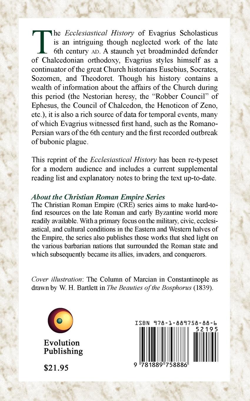 Rückseitencover The Ecclesiastical History of Evagrius