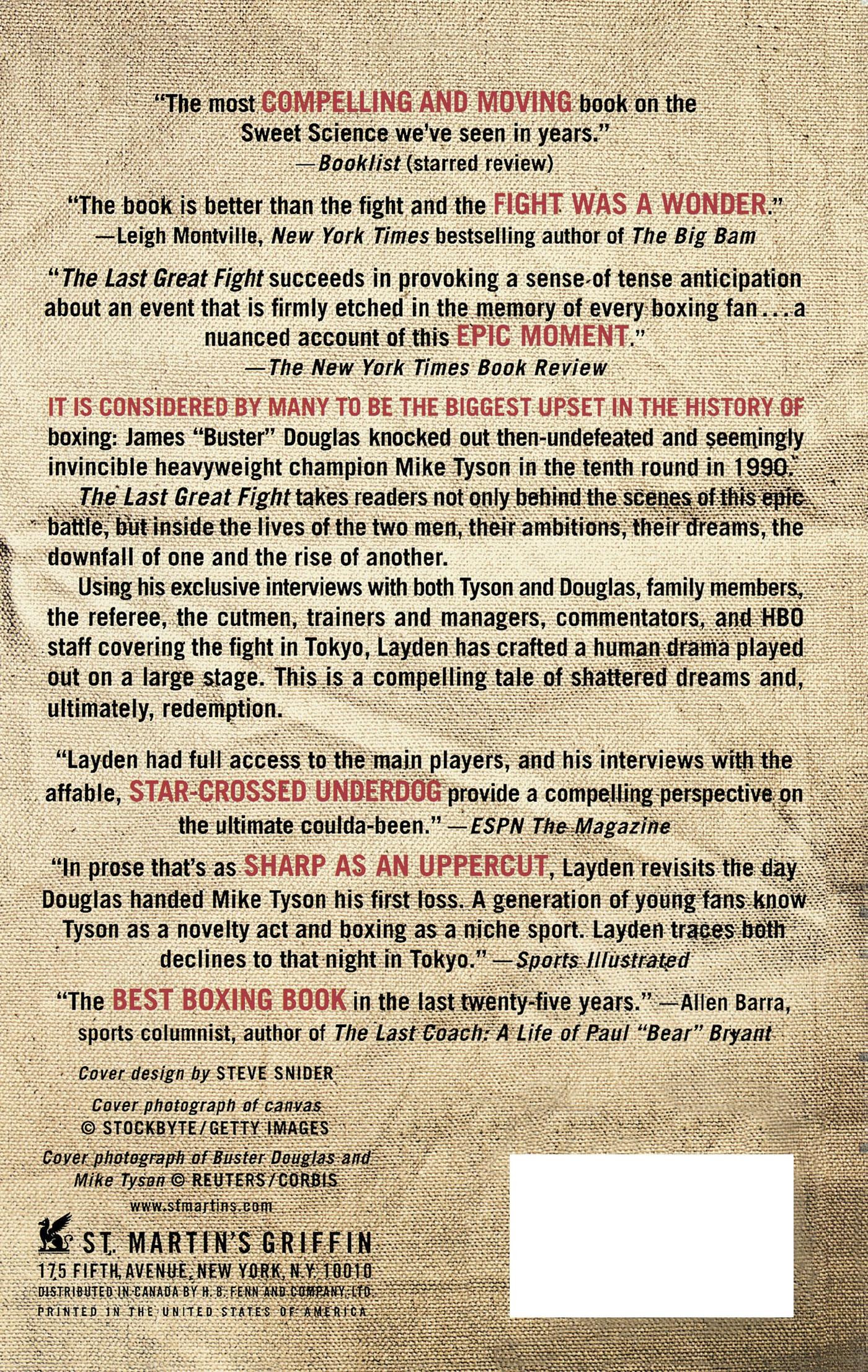 Rückseitencover The Last Great Fight