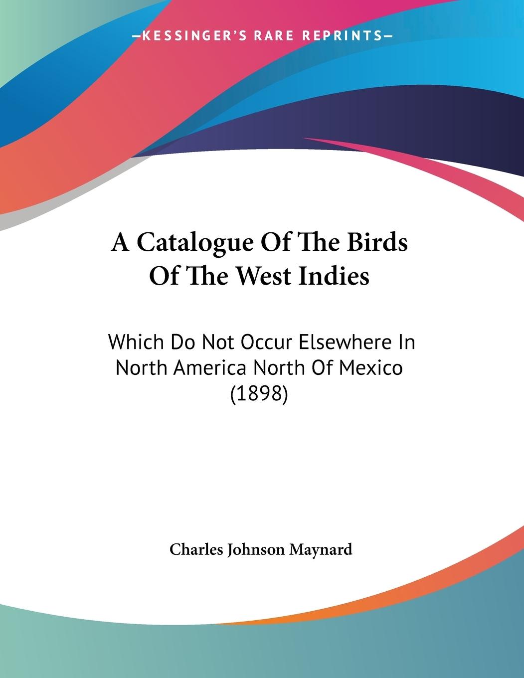 Vorderes Coverbild A Catalogue Of The Birds Of The West Indies