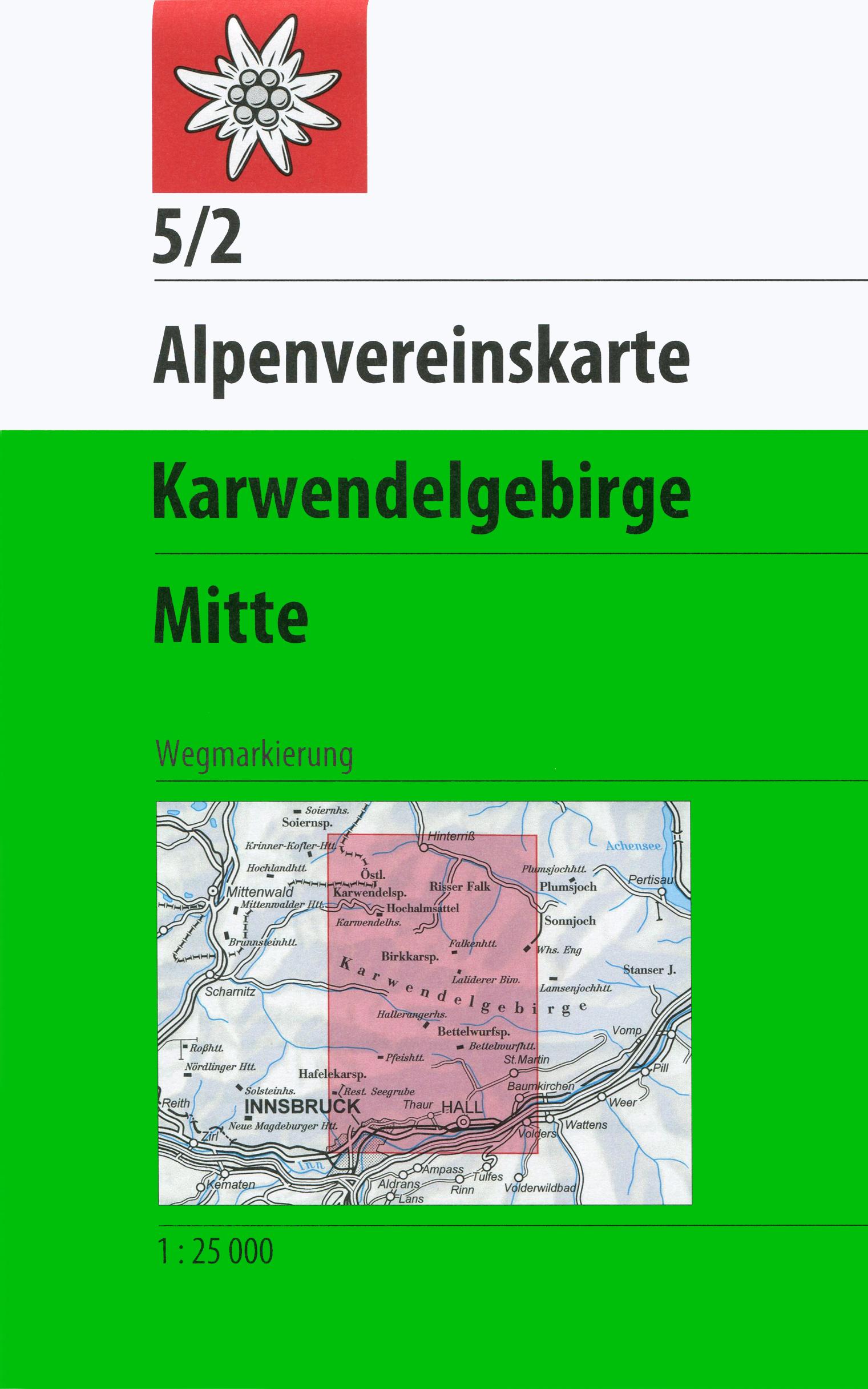 Vorderes Coverbild DAV Alpenvereinskarte 05/2 Karwendelgebirge Mitte 1 : 25 000