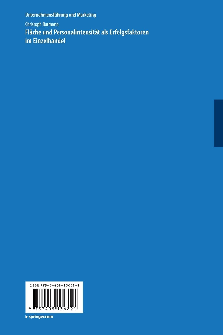 Rückseitencover Fläche und Personalintensität als Erfolgsfaktoren im Einzelhandel
