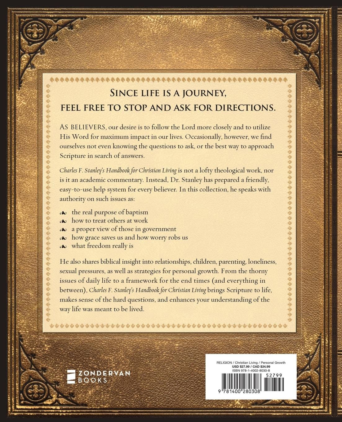 Rückseitencover The Charles Stanley's Handbook for Christian Living